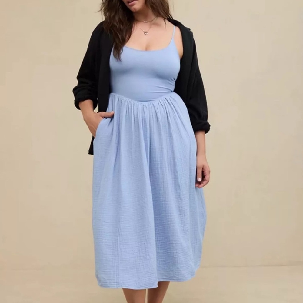 Aerie Sky Blue Midi Dress